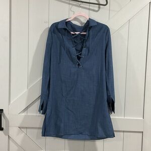 Amazon Essentials Blue Long Sleeve Dress